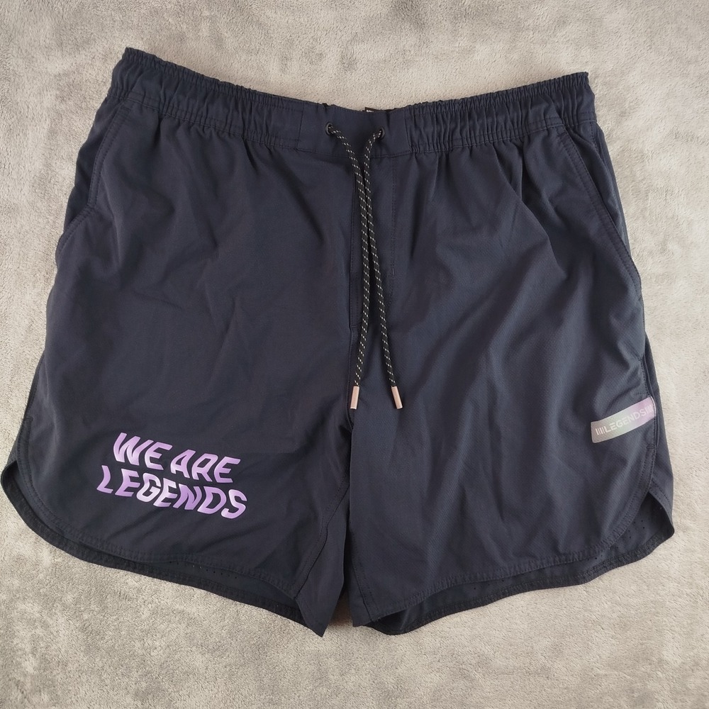 Legends Luka‎ We Are Legends Black Shorts Mens XL 7"In Unlined Performance Gym